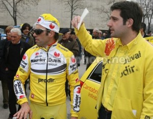 Matteo (on the right) with Gilberto Simoni, 2 times winner of the Giro d’Italia